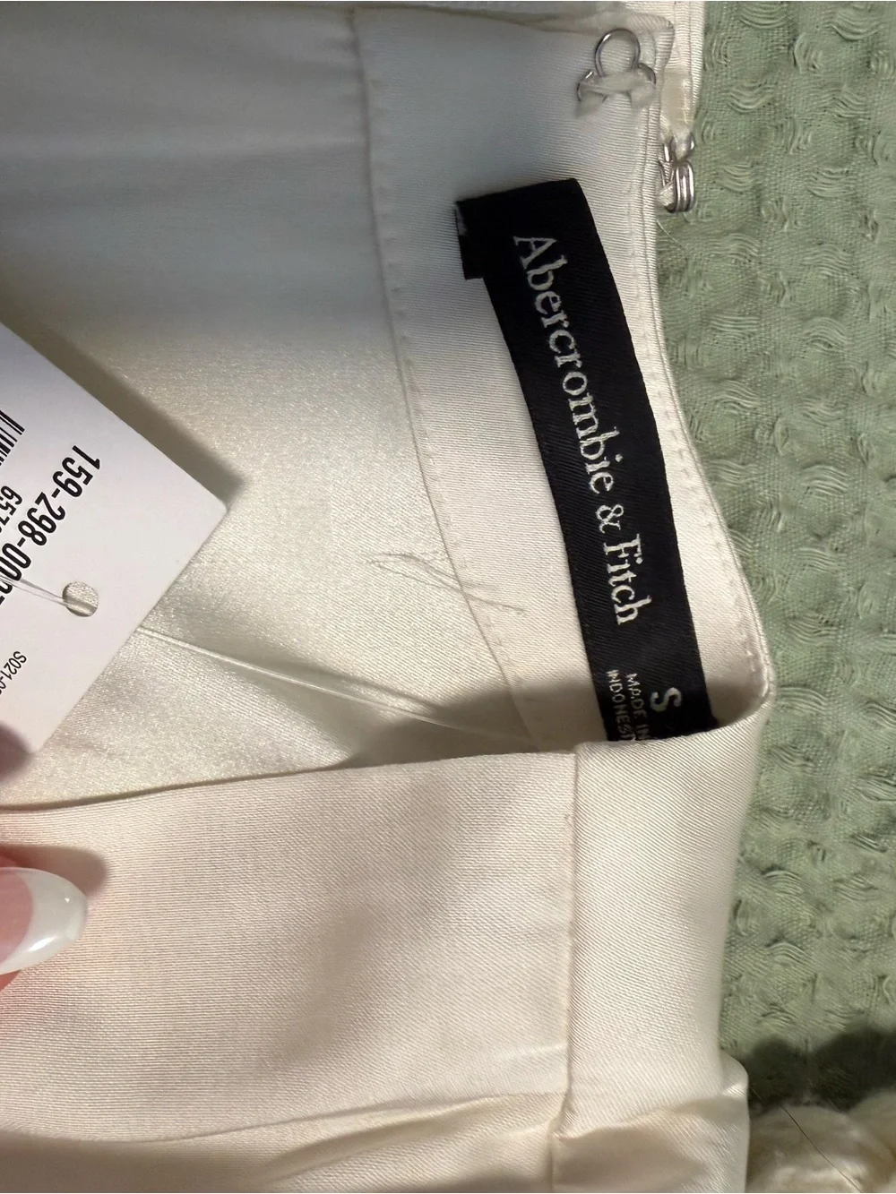 Abercrombie & Fitch Ivory Maxi Dress with Ring Cutout
